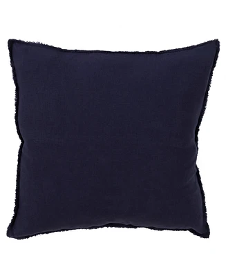 Saro Lifestyle Fringed Linen Decorative Pillow, 20" x