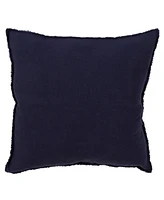Saro Lifestyle Fringed Linen Decorative Pillow, 20" x