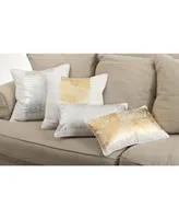 Saro Lifestyle Metallic Banded Decorative Pillow