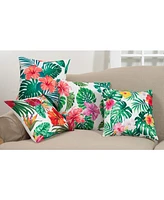 Saro Lifestyle Island Palms Statement Decorative Pillow, 18" x 18"