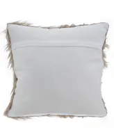Saro Lifestyle Long Haired Faux Fur Decorative Pillow, 18" x