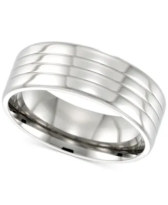 Legacy for Men by Simone I. Smith Textured Ring Stainless Steel