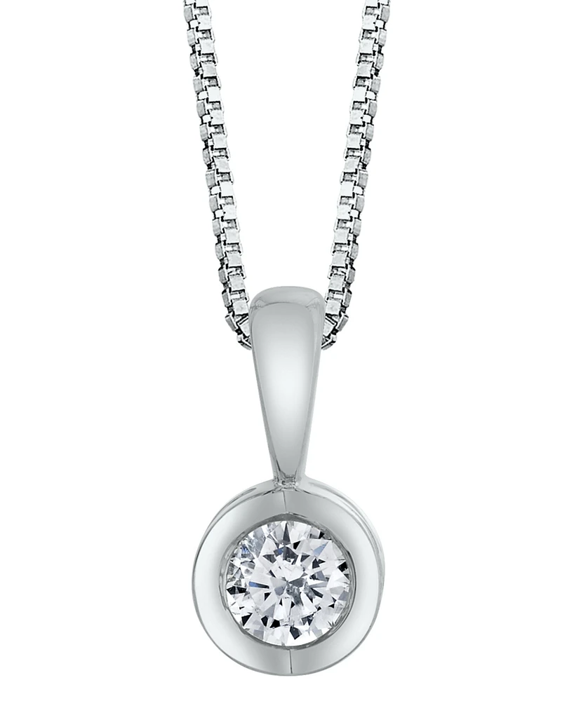 Sirena Diamond (1/10 ct. t.w.) Energy Pendant 14k White, Yellow or Rose Gold