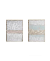 Madison Park Radiant Flatland Glitter Canvas Art 2-Pc Set with Hand Embellished