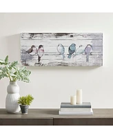 Madison Park Perched Birds Hand Painted Wood Plank