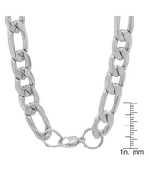 Steeltime Men's Stainless Steel Accented 10mm Figaro Chain Link 24" Necklaces