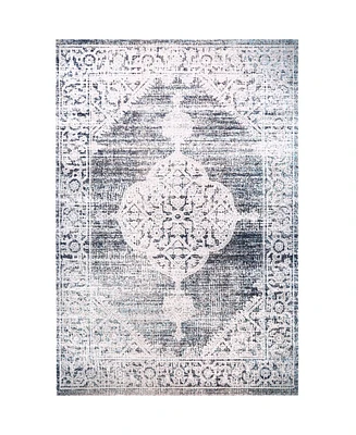 Nicole Miller Patio Sofia Magnolia Dark Blue Outdoor Area Rug Collection