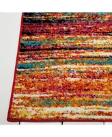 Global Rug Designs Burst BUR04 Orange 7'10" x 10'2" Area Rug