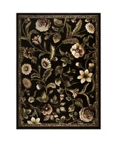 Global Rug Designs Vision VIS01 Black 7'8" x 10'4" Area Rug