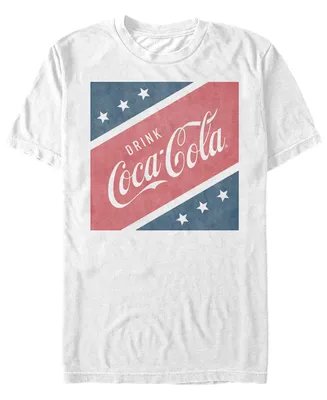 Coca-Cola Men's Stars And Stripes Square Short Sleeve T-Shirt