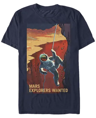 Nasa Men's Mars Explores Wanted Short Sleeve T-Shirt
