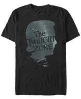 Twilight Zone Cbs Men's Galactic Icon Face Profile Short Sleeve T-Shirt