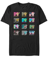 Mtv Men's Multi Logo Collage Short Sleeve T-Shirt