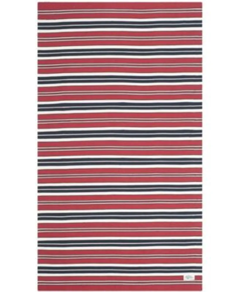 Lauren Ralph Lauren Leopold Stripe LRL2462E Red Outdoor Area Rug Collection