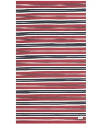 Lauren Ralph Lauren Leopold Stripe LRL2462E Red Outdoor Area Rug Collection