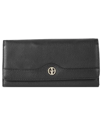 Giani Bernini Pebble Leather Receipt Wallet, Created for Macy's