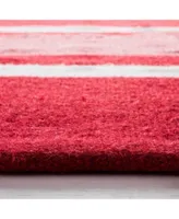 Lauren Ralph Lauren Hanover Stripe Lrl2461d Red Area Rug Collection