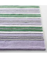 Lauren Ralph Lauren Leopold Stripe LRL2462G Lilac Outdoor Area Rug Collection