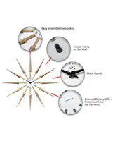 Infinity Instruments Sunburst Wall Clock