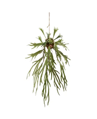 Nearly Natural 50" Staghorn Artificial Hanging Plant