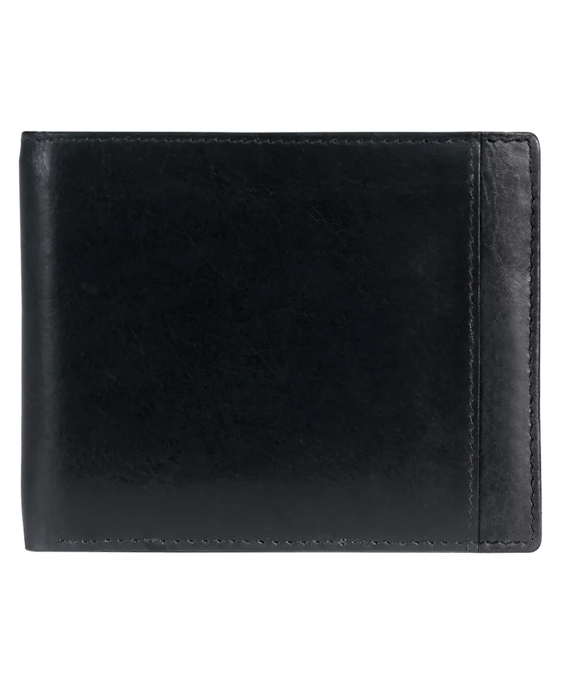 Mancini Casablanca Collection Men's Rfid Secure Center Billfold with Removable Left Wing Passcase