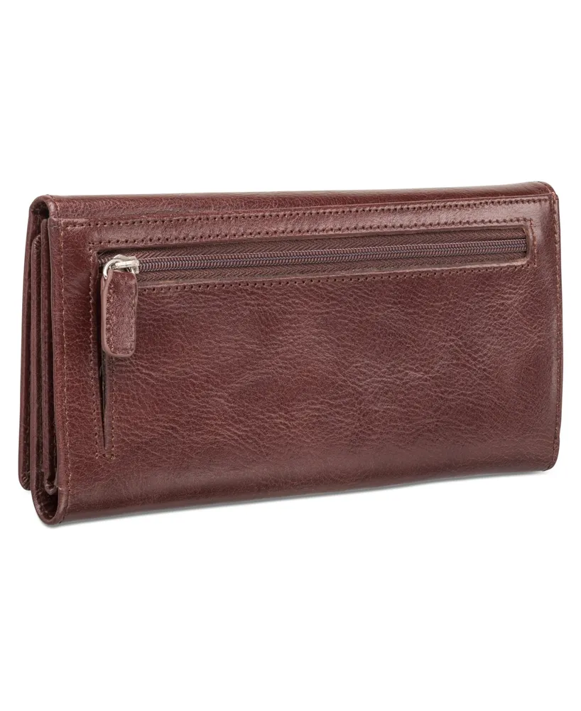 Mancini Equestrian-2 Collection Rfid Secure Trifold Wallet