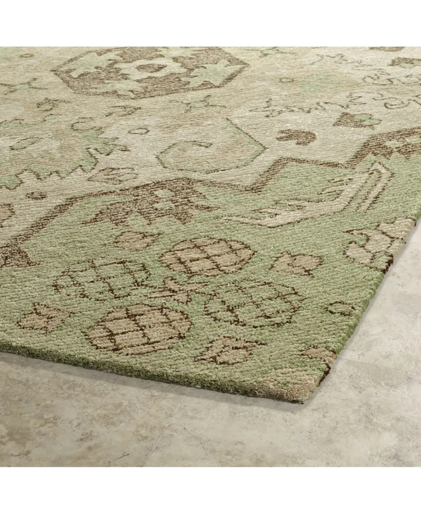 Kaleen Weathered WTR02-50 Green 4 'x 6' Outdoor Area Rug