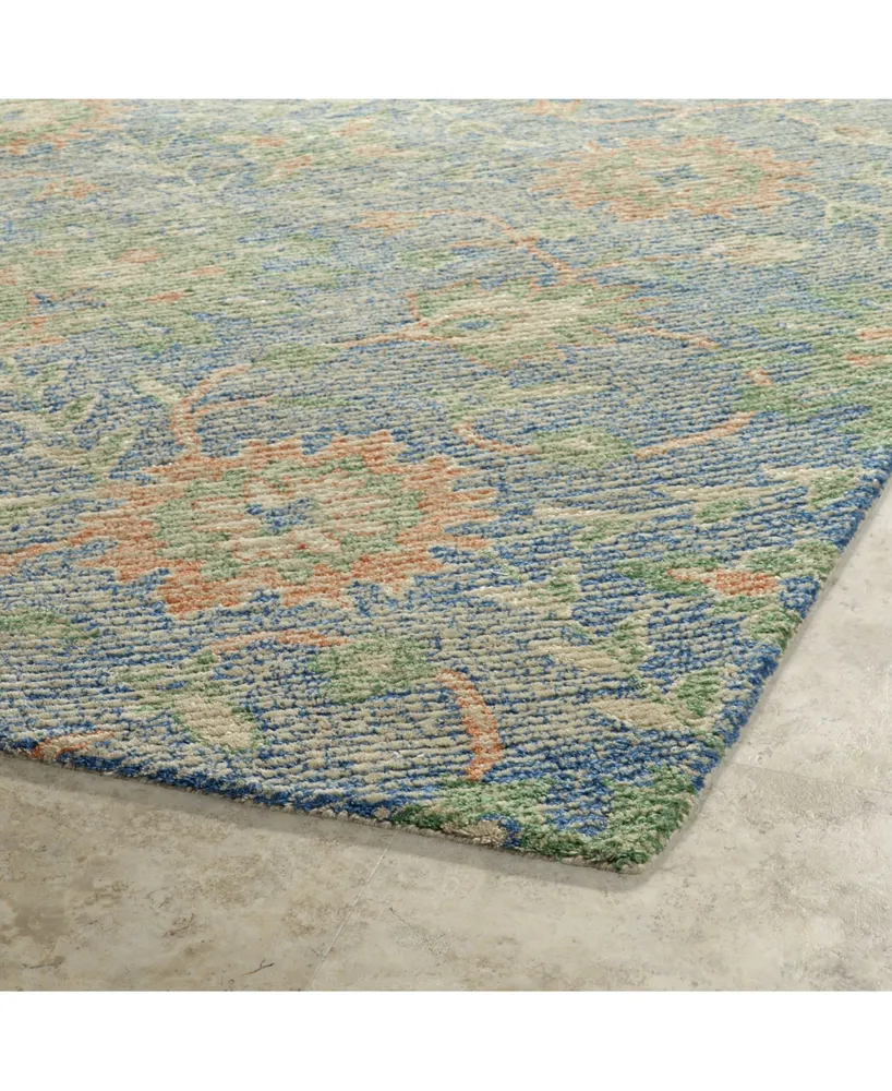Kaleen Weathered WTR07-17 Blue 4 'x 6' Outdoor Area Rug
