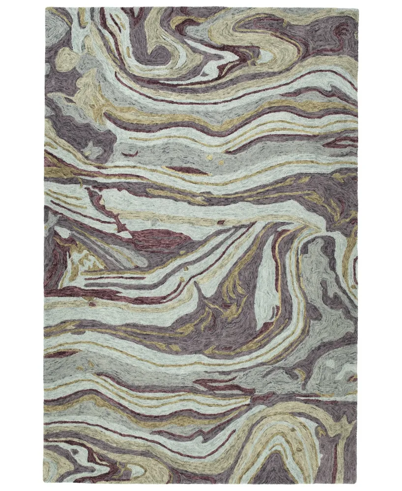 Kaleen Marble MBL03-65 Aubergine 5' x 7'9" Area Rug