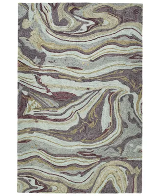 Kaleen Marble MBL03-65 Aubergine 5' x 7'9" Area Rug