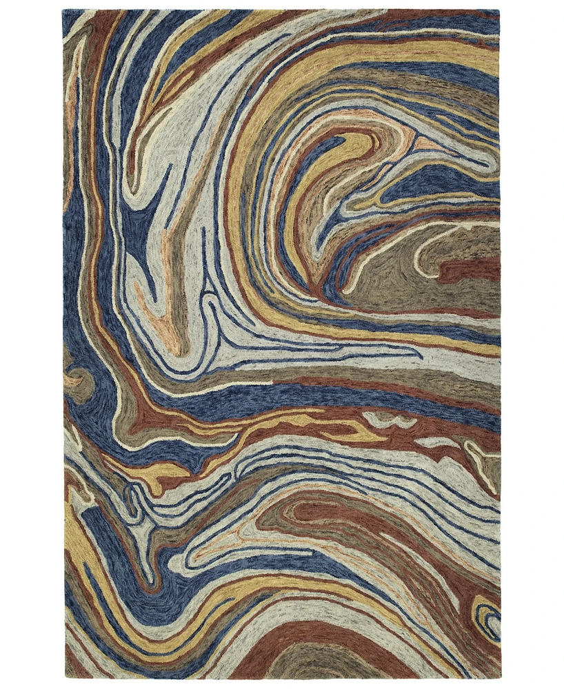 Kaleen Marble MBL06-86 Multi 3'6" x 5'6" Area Rug