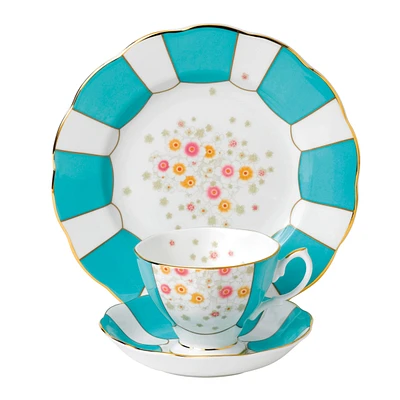 Royal Albert 100 Years 1930 3-Piece Set Teacup, Saucer & Plate Mint Deco