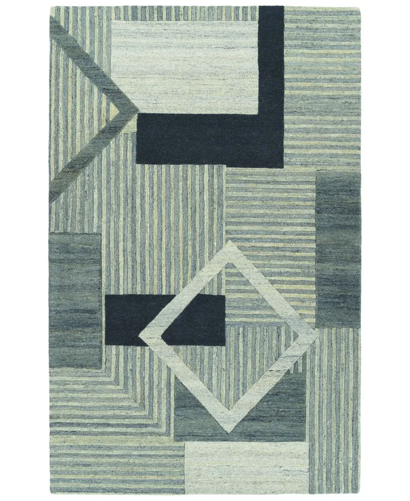 Kaleen Alzada ALZ04-17 Blue 2' x 3' Area Rug