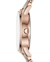 Dkny Women's Soho Rose Gold-Tone Stainless Steel Bracelet Watch 34mm