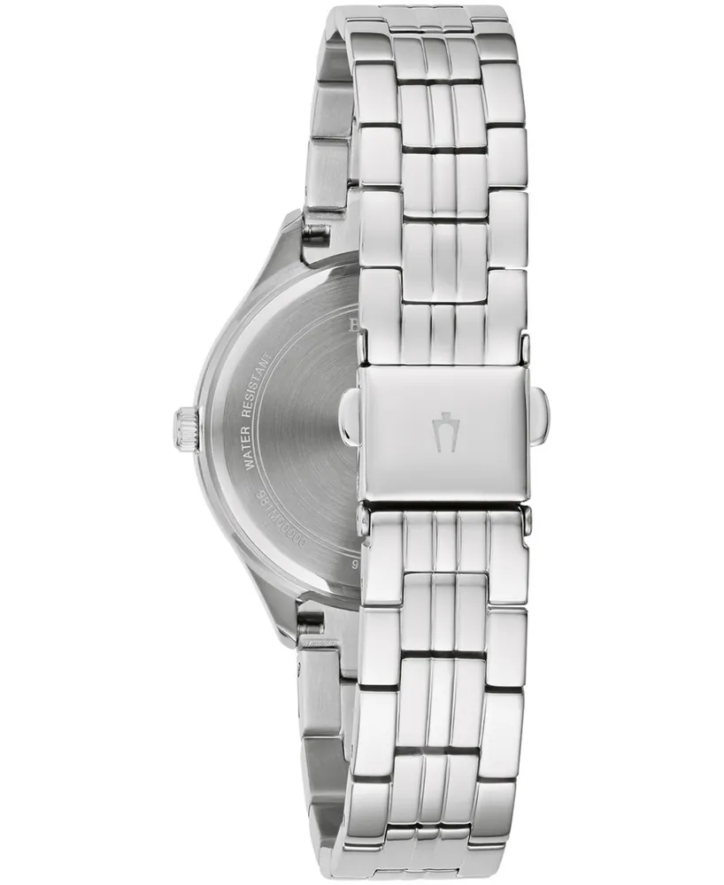 Bulova Women's Crystal Stainless Steel Bracelet Watch 32mm, Created for Macy's