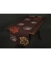 Rustic Autumn Embroidered Fall Table Runner