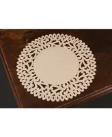 Xia Home Fashions Vine Embroidered Cutwork Round Placemats, 16" Round, Set of 4