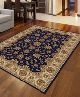 Closeout! Km Home 1592/1081/Navy Pesaro Blue 5'5" x 7'7" Area Rug