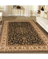 Closeout! Km Home 1318/1524/Black Navelli Black 7'9" x 9'6" Area Rug