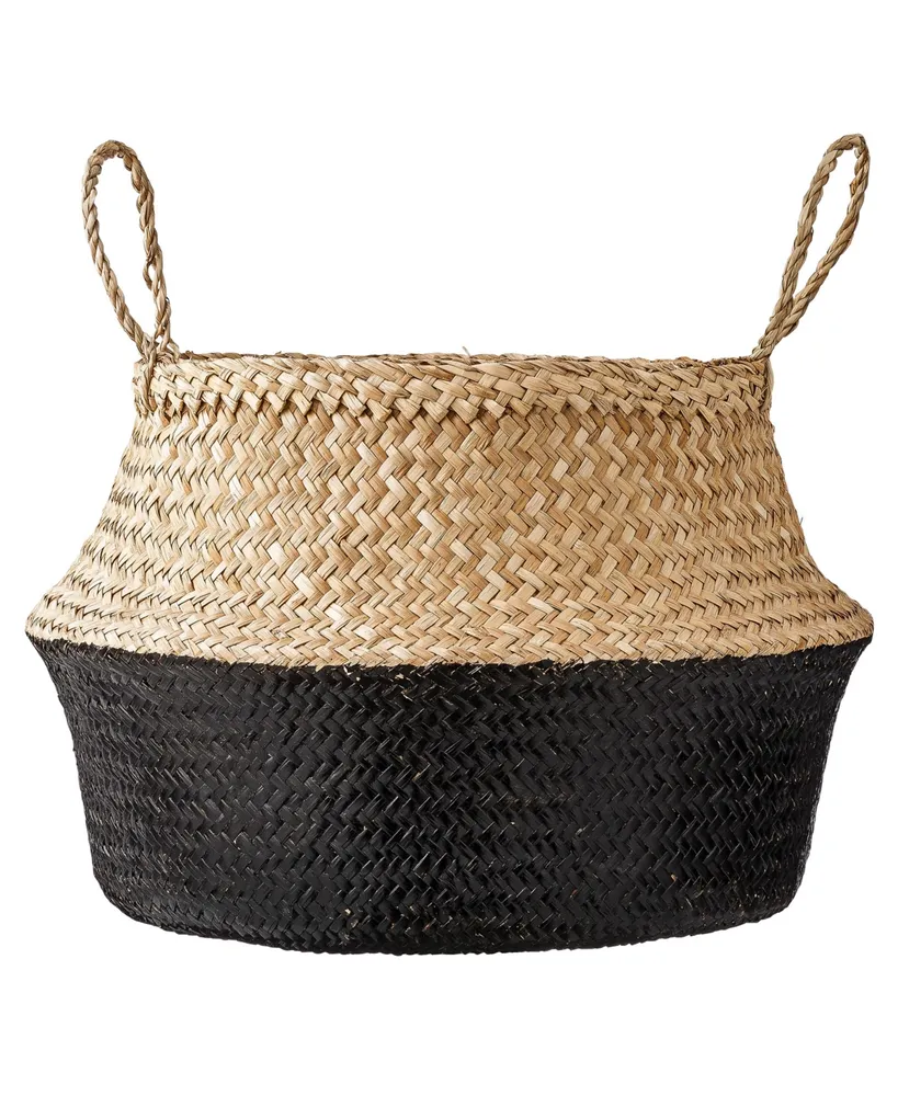 Vintiquewise Seagrass Shelf Storage Baskets with lining, Set of 3