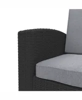 Corliving Distribution Adelaide 4 Piece All-Weather Chair and Ottoman Patio Set