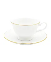 Twig New York Amelie Brushed Gold Rim Cup Saucer