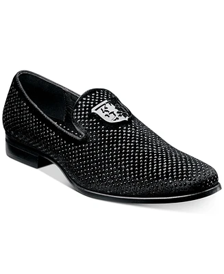 Stacy Adams Men's Swagger Studded Ornament Slip-on Loafer