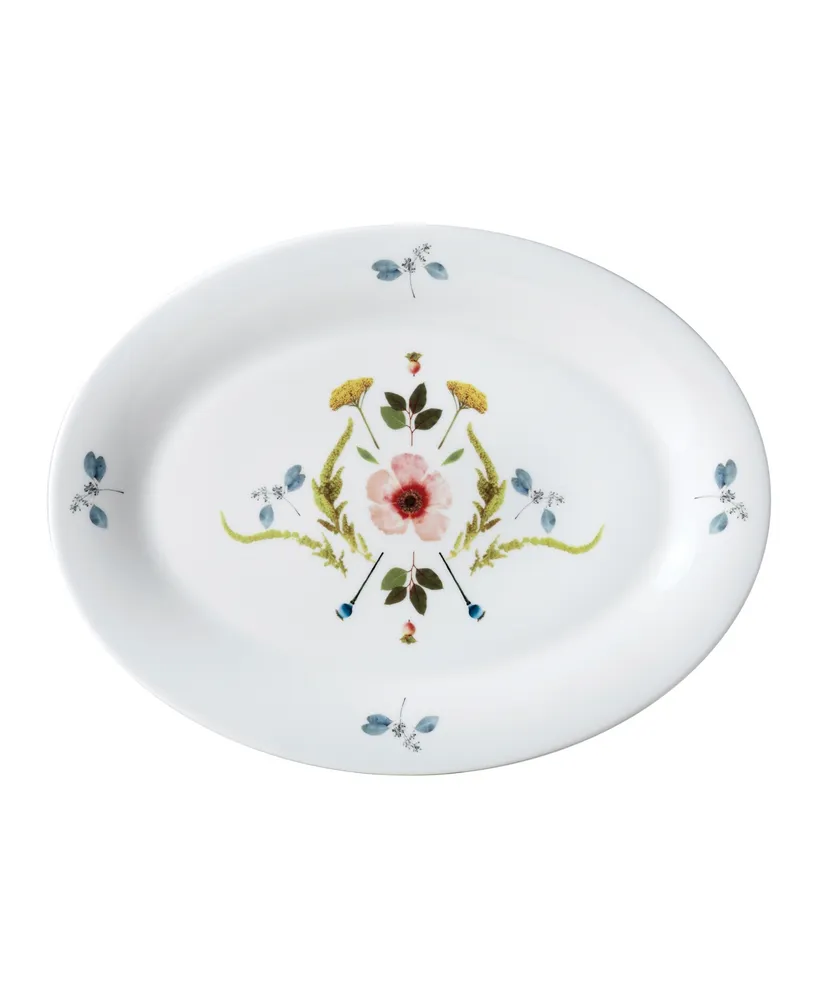 Twig New York Scandinavian Floral 14" Oval Platter