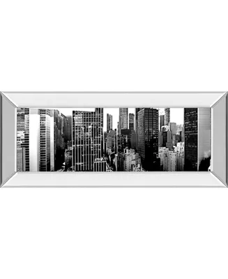 Classy Art Panorama of Nyc Vll by Jeff Pica Mirror Framed Print Wall Art - 18" x 42"