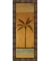 Classy Art Golden Palm I by Jordan Grey Framed Print Wall Art - 18" x 42"