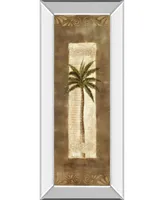 Classy Art Scroll Palm Il by Carol Robinson Mirror Framed Print Wall Art - 18" x 42"