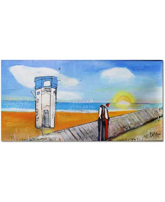 Courtside Market William DeBilzan Lagune Beach Lifeguard 12"x24"x2" Gallery-Wrapped Canvas Wall Art