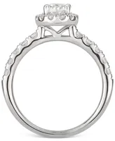 Gia Certified Oval Diamond Bridal Set (1-1/2 ct. t.w.) in 14k White Gold