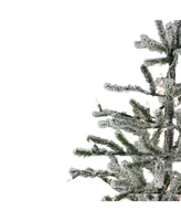 Northlight 5' Pre-Lit Flocked Alpine Coral Artificial Christmas Tree - Warm White Lights